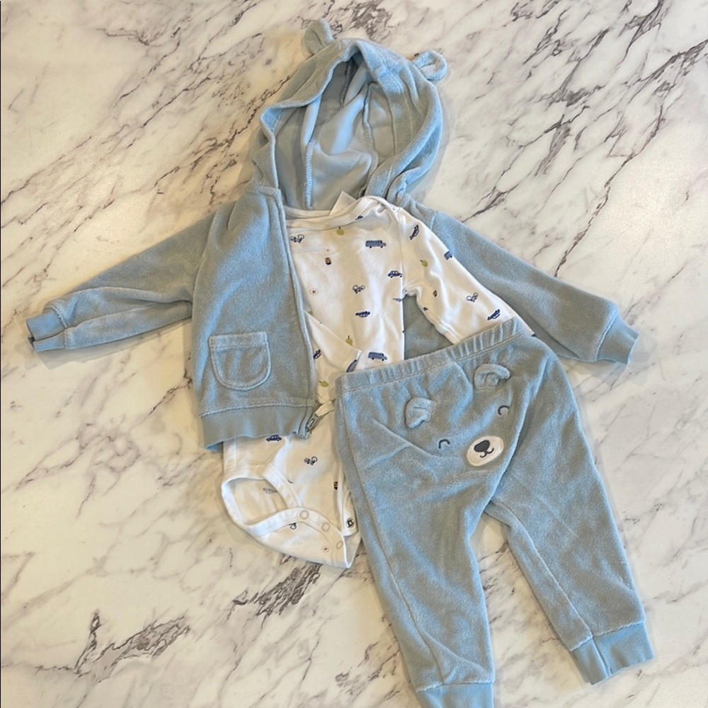 Adorable Blue Bear Baby Outfit